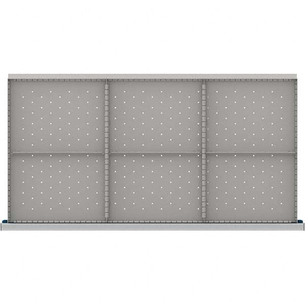 LISTA - 6-Compartment Drawer Divider Layout for 3.15" High Drawers - Apex Tool & Supply