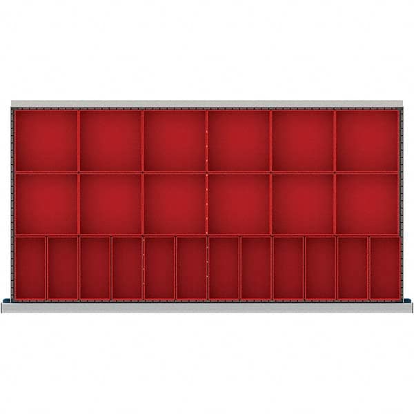 LISTA - 24-Compartment Drawer Divider Layout for 3.15" High Drawers - Apex Tool & Supply