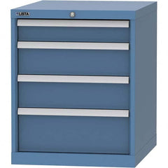 LISTA - 4 Drawer, 99 Compartment Red Steel Modular Storage Cabinet - Apex Tool & Supply