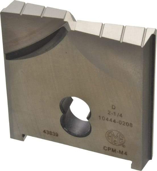 Allied Machine and Engineering - 2-1/4" Diam x 3/8" Thick, Seat Code D, Flat Bottom Spade Drill Insert - Uncoated Powdered Metal, Powdered Metal, Series D - Apex Tool & Supply