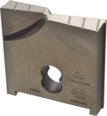 Allied Machine and Engineering - 2-1/4" Diam x 3/8" Thick, Seat Code D, Flat Bottom Spade Drill Insert - Uncoated Powdered Metal, Powdered Metal, Series D - Apex Tool & Supply