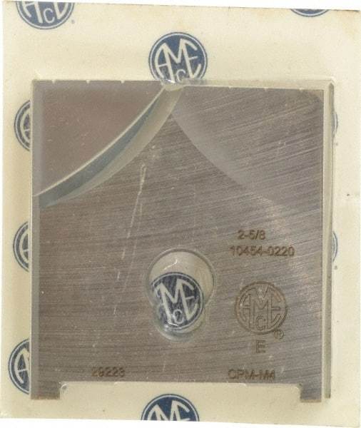 Allied Machine and Engineering - 2-5/8" Diam x 7/16" Thick, Seat Code E, Flat Bottom Spade Drill Insert - Uncoated Powdered Metal, Powdered Metal, Series E - Apex Tool & Supply