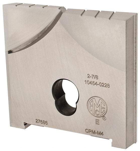 Allied Machine and Engineering - 2-7/8" Diam x 7/16" Thick, Seat Code E, Flat Bottom Spade Drill Insert - Uncoated Powdered Metal, Powdered Metal, Series E - Apex Tool & Supply