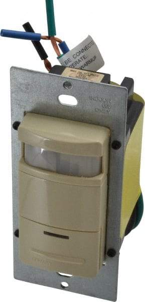 Leviton - 2,100 Square Ft. Coverage, Infrared Occupancy Sensor Wall Switch - 800 at 120 V Incandescent, 1,200 at 120 V and 2,700 at 277 V Fluorescent, 120 to 277 VAC, Ivory - Apex Tool & Supply