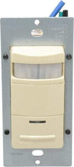 Leviton - 2,100 Square Ft. Coverage, Infrared Occupancy Sensor Wall Switch - 1,800 at 120 V Incandescent, 1,800 at 120 V and 2,700 at 277 V Fluorescent, 120 to 277 VAC, Ivory - Apex Tool & Supply