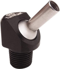 QPM Products - 0.16" ID x .50" L Coolant Hose Nozzle - 1/8" NPT, Use with CNC Lathes - Apex Tool & Supply