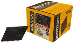 Stanley Bostitch - 0.131" Shank Diam 3" Long Framing Nails for Power Nailers - Steel, Smooth Shank, Angled Stick Wire Collation, Round Head, Diamond Point - Apex Tool & Supply