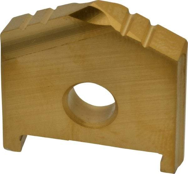 Allied Machine and Engineering - 31/32" Diam x 3/16" Thick, Seat Code A, 130° Included Angle Spade Drill Insert - TiN Coated, High Speed Steel, Series A - Apex Tool & Supply