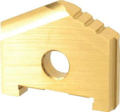 Allied Machine and Engineering - 1-5/32" Diam x 3/16" Thick, Seat Code A, 130° Included Angle Spade Drill Insert - TiN Coated, High Speed Steel, Series A - Apex Tool & Supply