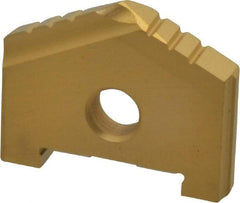 Allied Machine and Engineering - 1-7/32" Diam x 3/16" Thick, Seat Code A, 130° Included Angle Spade Drill Insert - TiN Coated, High Speed Steel, Series A - Apex Tool & Supply
