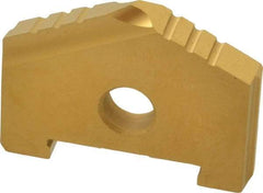 Allied Machine and Engineering - 1-9/32" Diam x 3/16" Thick, Seat Code A, 130° Included Angle Spade Drill Insert - TiN Coated, High Speed Steel, Series A - Apex Tool & Supply