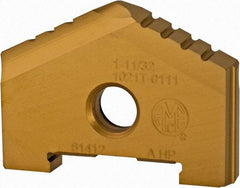 Allied Machine and Engineering - 1-11/32" Diam x 3/16" Thick, Seat Code A, 130° Included Angle Spade Drill Insert - TiN Coated, High Speed Steel, Series A - Apex Tool & Supply