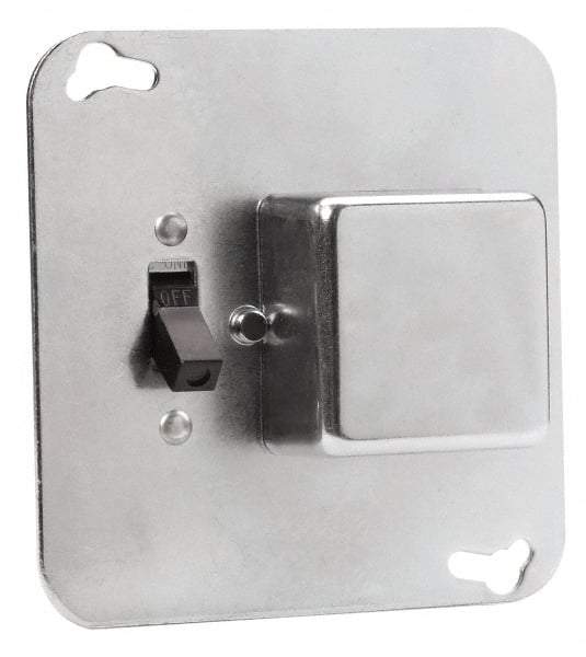 Cooper Bussmann - 125 VAC, Indicating Fuse Cover - For Use with 4 Inch Square Boxes, FUSTAT Plug Fuses and FUSTRON Plug Fuses - Apex Tool & Supply