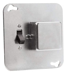 Cooper Bussmann - 125 VAC, Indicating Fuse Cover - For Use with 4 Inch Square Boxes, FUSTAT Plug Fuses and FUSTRON Plug Fuses - Apex Tool & Supply