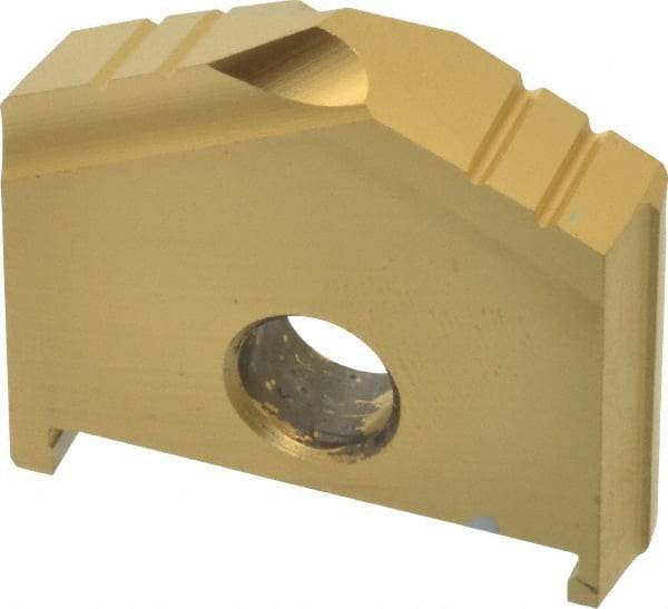 Allied Machine and Engineering - 1-9/32" Diam x 5/8" Thick, Seat Code B, 130° Included Angle Spade Drill Insert - TiN Coated, High Speed Steel, Series B - Apex Tool & Supply
