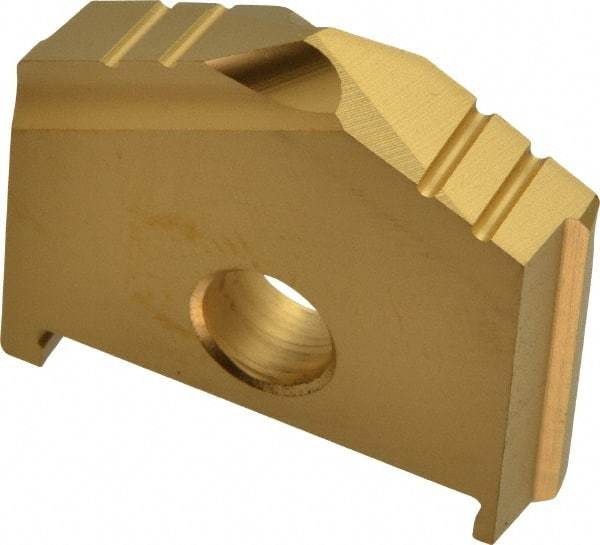 Allied Machine and Engineering - 1-5/16" Diam x 9/32" Thick, Seat Code B, 130° Included Angle Spade Drill Insert - TiN Coated, High Speed Steel, Series B - Apex Tool & Supply