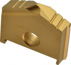 Allied Machine and Engineering - 1-5/16" Diam x 9/32" Thick, Seat Code B, 130° Included Angle Spade Drill Insert - TiN Coated, High Speed Steel, Series B - Apex Tool & Supply