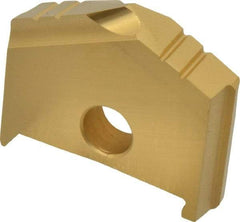 Allied Machine and Engineering - 1-3/8" Diam x 9/32" Thick, Seat Code B, 130° Included Angle Spade Drill Insert - TiN Coated, High Speed Steel, Series B - Apex Tool & Supply
