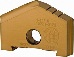 Allied Machine and Engineering - 1-11/16" Diam x 9/32" Thick, Seat Code B, 130° Included Angle Spade Drill Insert - TiN Coated, High Speed Steel, Series B - Apex Tool & Supply