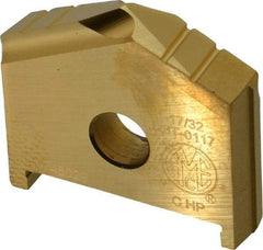 Allied Machine and Engineering - 1-17/32" Diam x 5/16" Thick, Seat Code C, 130° Included Angle Spade Drill Insert - TiN Coated, High Speed Steel, Series C - Apex Tool & Supply
