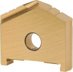 Allied Machine and Engineering - 1-19/32" Diam x 5/16" Thick, Seat Code C, 130° Included Angle Spade Drill Insert - TiN Coated, High Speed Steel, Series C - Apex Tool & Supply