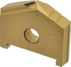 Allied Machine and Engineering - 1-21/32" Diam x 5/16" Thick, Seat Code C, 130° Included Angle Spade Drill Insert - TiN Coated, High Speed Steel, Series C - Apex Tool & Supply