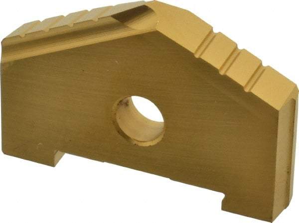Allied Machine and Engineering - 2-3/32" Diam x 5/16" Thick, Seat Code C, 130° Included Angle Spade Drill Insert - TiN Coated, High Speed Steel, Series C - Apex Tool & Supply
