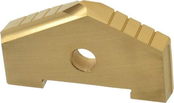 Allied Machine and Engineering - 2-11/32" Diam x 5/16" Thick, Seat Code C, 130° Included Angle Spade Drill Insert - TiN Coated, High Speed Steel, Series C - Apex Tool & Supply