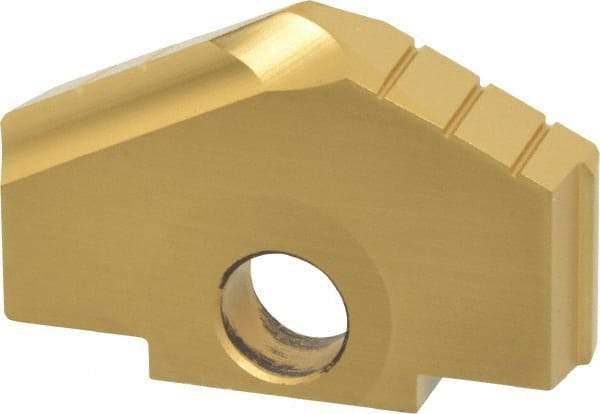 Allied Machine and Engineering - 2" Diam x 3/8" Thick, Seat Code D, 130° Included Angle Spade Drill Insert - TiN Coated, High Speed Steel, Series D - Apex Tool & Supply