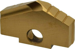 Allied Machine and Engineering - 2-1/16" Diam x 3/8" Thick, Seat Code D, 130° Included Angle Spade Drill Insert - TiN Coated, High Speed Steel, Series D - Apex Tool & Supply
