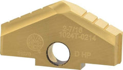 Allied Machine and Engineering - 2-7/16" Diam x 3/8" Thick, Seat Code D, 130° Included Angle Spade Drill Insert - TiN Coated, High Speed Steel, Series D - Apex Tool & Supply