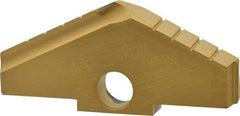 Allied Machine and Engineering - 2-7/8" Diam x 3/8" Thick, Seat Code D, 130° Included Angle Spade Drill Insert - TiN Coated, High Speed Steel, Series D - Apex Tool & Supply