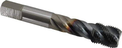 OSG - 3/4-16 UNF 4 Flute 3B Modified Bottoming Spiral Flute Tap - Vanadium High Speed Steel, TiCN Finish, 4-1/4" OAL, Right Hand Flute, Right Hand Thread, H3, Series EXOTAP VA3 - Apex Tool & Supply