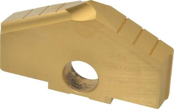Allied Machine and Engineering - 3-1/4" Diam x 1/2" Thick, Seat Code F, 130° Included Angle Spade Drill Insert - TiN Coated, High Speed Steel, Series F - Apex Tool & Supply