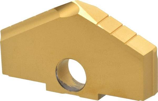 Allied Machine and Engineering - 3-1/2" Diam x 1/2" Thick, Seat Code F, 130° Included Angle Spade Drill Insert - TiN Coated, High Speed Steel, Series F - Apex Tool & Supply