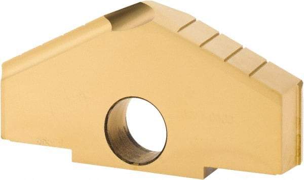 Allied Machine and Engineering - 4" Diam x 5/16" Thick, Seat Code G, 130° Included Angle Spade Drill Insert - TiN Coated, High Speed Steel, Series G - Apex Tool & Supply