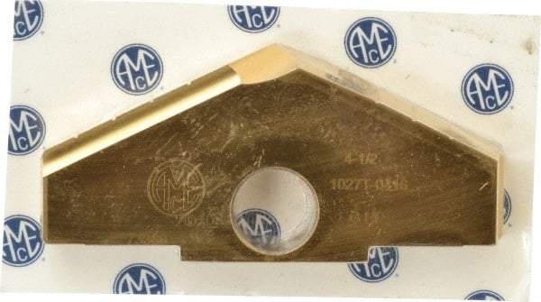 Allied Machine and Engineering - 4-1/2" Diam x 5/8" Thick, Seat Code G, 130° Included Angle Spade Drill Insert - TiN Coated, High Speed Steel, Series G - Apex Tool & Supply