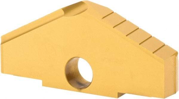 Allied Machine and Engineering - 5" Diam x 11/16" Thick, Seat Code H, 130° Included Angle Spade Drill Insert - TiN Coated, High Speed Steel, Series H - Apex Tool & Supply
