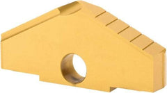 Allied Machine and Engineering - 5" Diam x 11/16" Thick, Seat Code H, 130° Included Angle Spade Drill Insert - TiN Coated, High Speed Steel, Series H - Apex Tool & Supply
