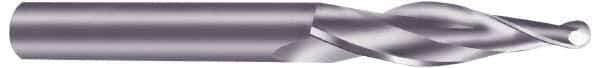 Onsrud - 1/4" Cutting Diam x 2" Length of Cut, 2 Flute, Upcut Spiral Router Bit - Uncoated, Right Hand Cut, Solid Carbide, 4" OAL x 1/2" Shank Diam, Ball End Taper - Apex Tool & Supply