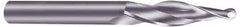 Onsrud - 1/4" Cutting Diam x 2" Length of Cut, 2 Flute, Upcut Spiral Router Bit - Uncoated, Right Hand Cut, Solid Carbide, 4" OAL x 1/2" Shank Diam, Ball End Taper - Apex Tool & Supply