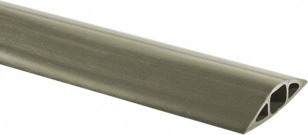 Hubbell Wiring Device-Kellems - 1 Channel, 25 Ft Long, 3/4" Max Compatible Cable Diam, Gray PVC On Floor Cable Cover - 3-1/4" Overall Width x 27.9mm Overall Height, 30.7mm Channel Width x 3/4" Channel Height - Apex Tool & Supply