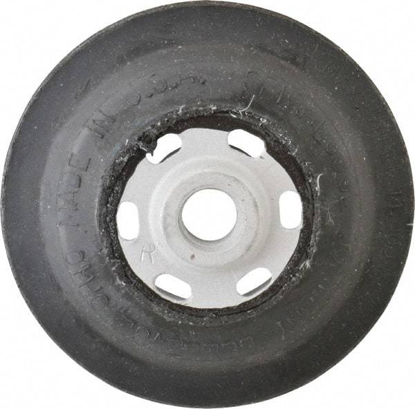 Made in USA - 4-1/2" Diam Disc Backing Smooth Backing Pad - 5/8" Shank Diam, Medium Density, 11,000 RPM - Apex Tool & Supply