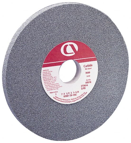 Grier Abrasives - 7" Diam x 1-1/4" Hole x 1/2" Thick, I Hardness, 120 Grit Surface Grinding Wheel - Apex Tool & Supply