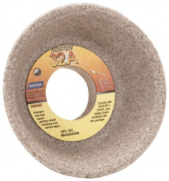 Grier Abrasives - 4 Inch Diameter x 1-1/4 Inch Hole x 1-1/2 Inch Thick, 46 Grit Tool and Cutter Grinding Wheel - Apex Tool & Supply