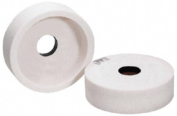 Grier Abrasives - 5" Diam, 1-1/4" Hole Size, 1-1/2" Overall Thickness, 60 Grit, Type 6 Tool & Cutter Grinding Wheel - Medium Grade, Aluminum Oxide, J Hardness, Vitrified Bond, 4,966 RPM - Apex Tool & Supply