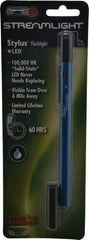 Streamlight - White LED Bulb, Mini Flashlight - Blue Aluminum Body, 3 AAAA Alkaline Batteries Included - Apex Tool & Supply