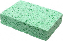 Made in USA - 6" Long x 3-1/2" Wide x 1" Thick Sponge/Scouring Pad - Medium-Duty, Green - Apex Tool & Supply
