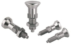 Gibraltar - M16x1.5, 23mm Thread Length, 8mm Plunger Diam, Lockout Knob Handle Indexing Plunger - Plunger Style B, 26mm Body Length, 77mm OAL, Stainless Steel - Apex Tool & Supply