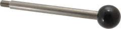 Gibraltar - 3/8-16 Stem, 1.26" Knob Diam, 3/8" Shaft Diam, Type A Gear Lever Arm with Ball Knob - 0.55" Thread Length, 6.06" Handle Length, Stainless Steel Shaft, Phenolic Knob - Apex Tool & Supply